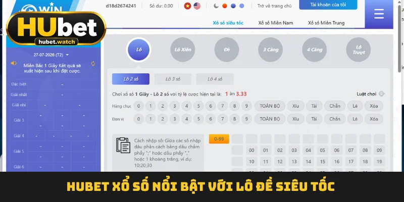 HUBET Xổ Số nổi bật với lô đề siêu tốc HUBET Xổ Số nổi bật với lô đề siêu tốc